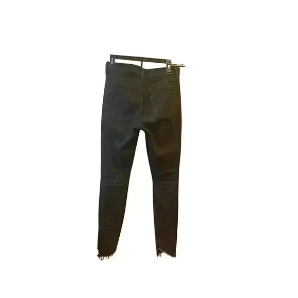 Mother Women's the stunner two step ankle fray dark wash holding hands size 27 - Picture 3 of 9